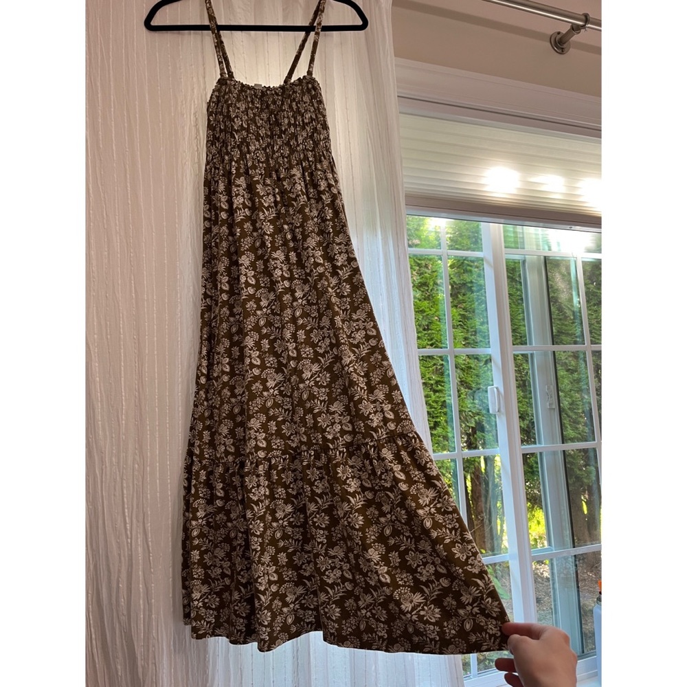 Uniqlo Smocked Midi Dress